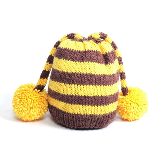 Busy Bee Hat, Brown/Multi - Coloured/Yellow - Clothing & Accessories > Clothing > Baby & Toddler Clothing > Baby & Toddler Hats - The Present King