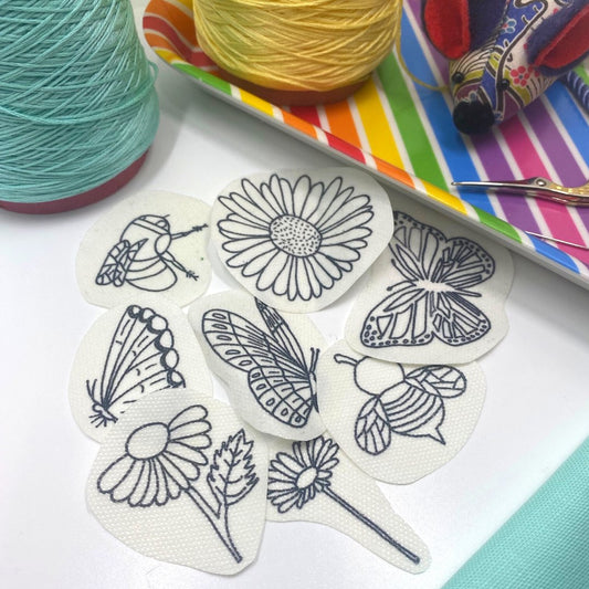 Butterflies And Bees Stick And Sew Embroidery Stickers - Toys & Games - The Present King