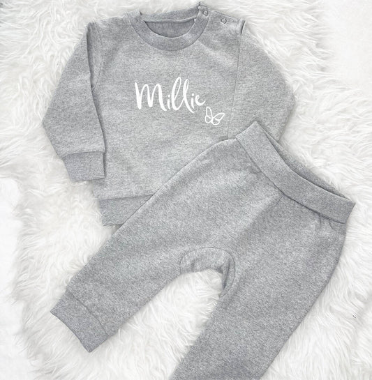 Butterfly Baby Kids Personalised Sweatshirt Jogger Set - Clothing & Accessories - The Present King