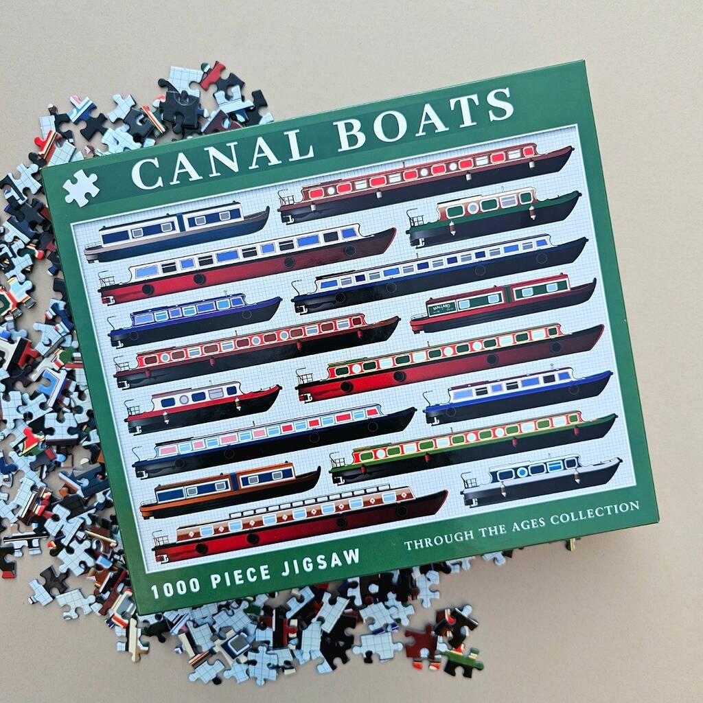 Canal Boats 1000 Piece Jigsaw, Green - Toys & Games - The Present King