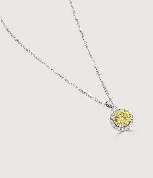 CANARY HALO SOLITAIRE PENDANT - Toys & Games - The Present King