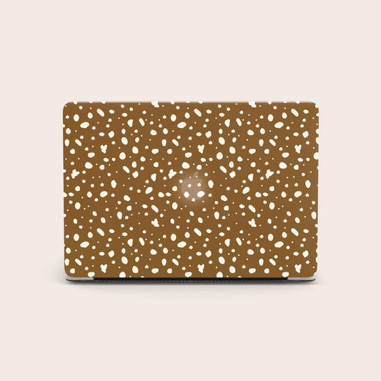 Caramel Spotted Mac Book Hard Case, Brown - Electronics - The Present King