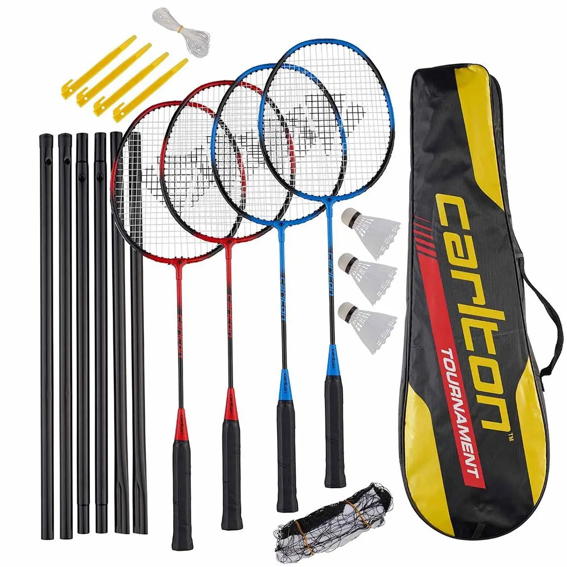 Carlton Tournament 4 Player Badminton Set with Net & Shuttles - Toys & Games - The Present King