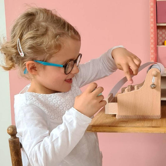 Cash Register Wooden Toy, Brown - Toys & Games - The Present King