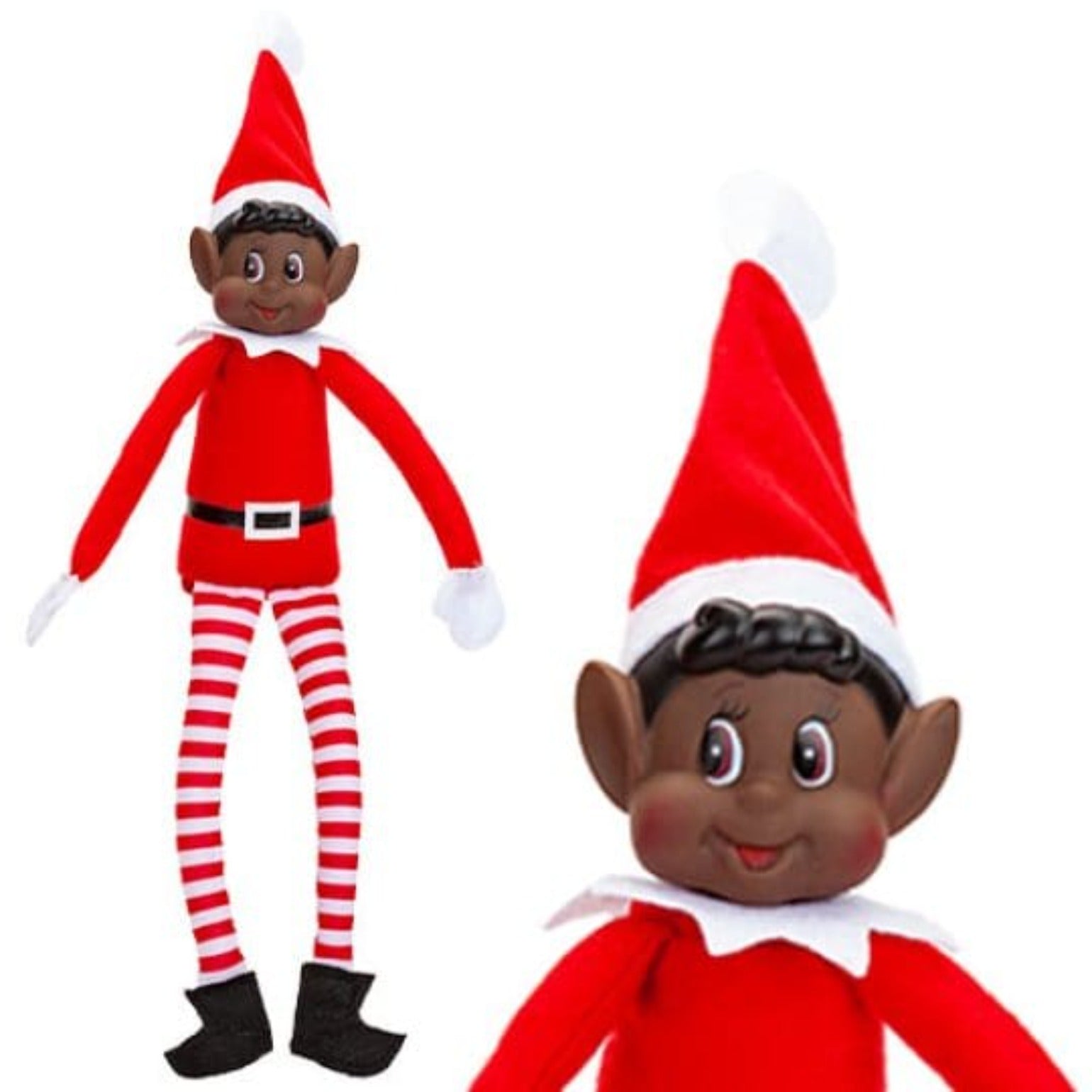 Cheeky Elf Arrival Doll Black Elf Doll, Red - Toys & Games - The Present King