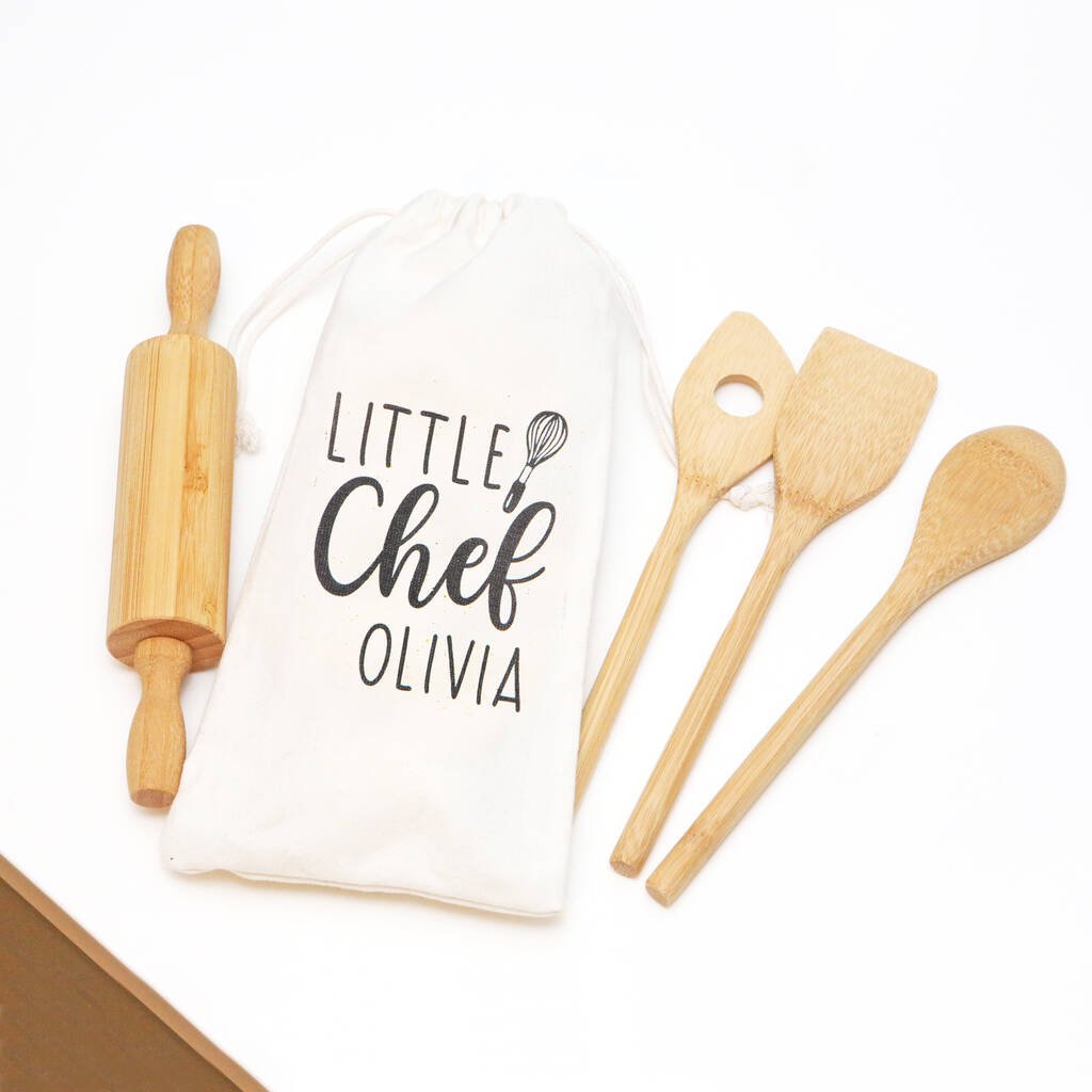 Childrens Baking Utensils With Personalised Storage Bag - Toys & Games - The Present King