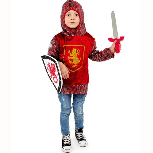 Children's Crusader Knight Dress Up Costume, Blue/Red - Toys & Games > Toys > Dress Up & Pretend Play - The Present King