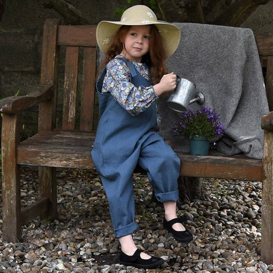 Children's Linen Dungarees, Linen - Clothing & Accessories > Clothing > Baby & Toddler Clothing > Baby & Toddler Bottoms - The Present King