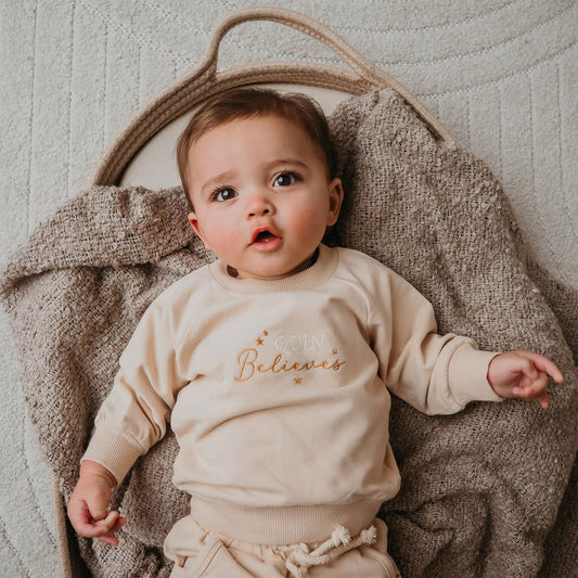 Childrens Personalised Organic Cotton Christmas Believer Tracksuit, Multiple Choices Available - Clothing & Accessories - The Present King