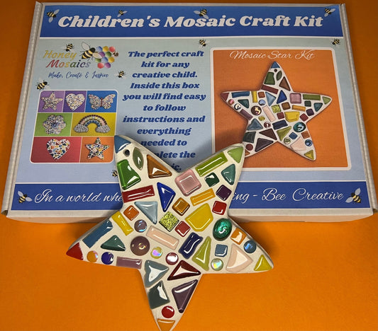 Childs Christmas Star Mosaic Craft Kit, Multi - Coloured - Toys & Games - The Present King