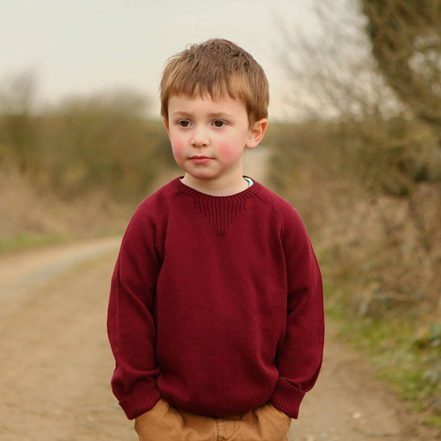 Childs Cotton And Cashmere Raglan Jumper - Clothing & Accessories - The Present King