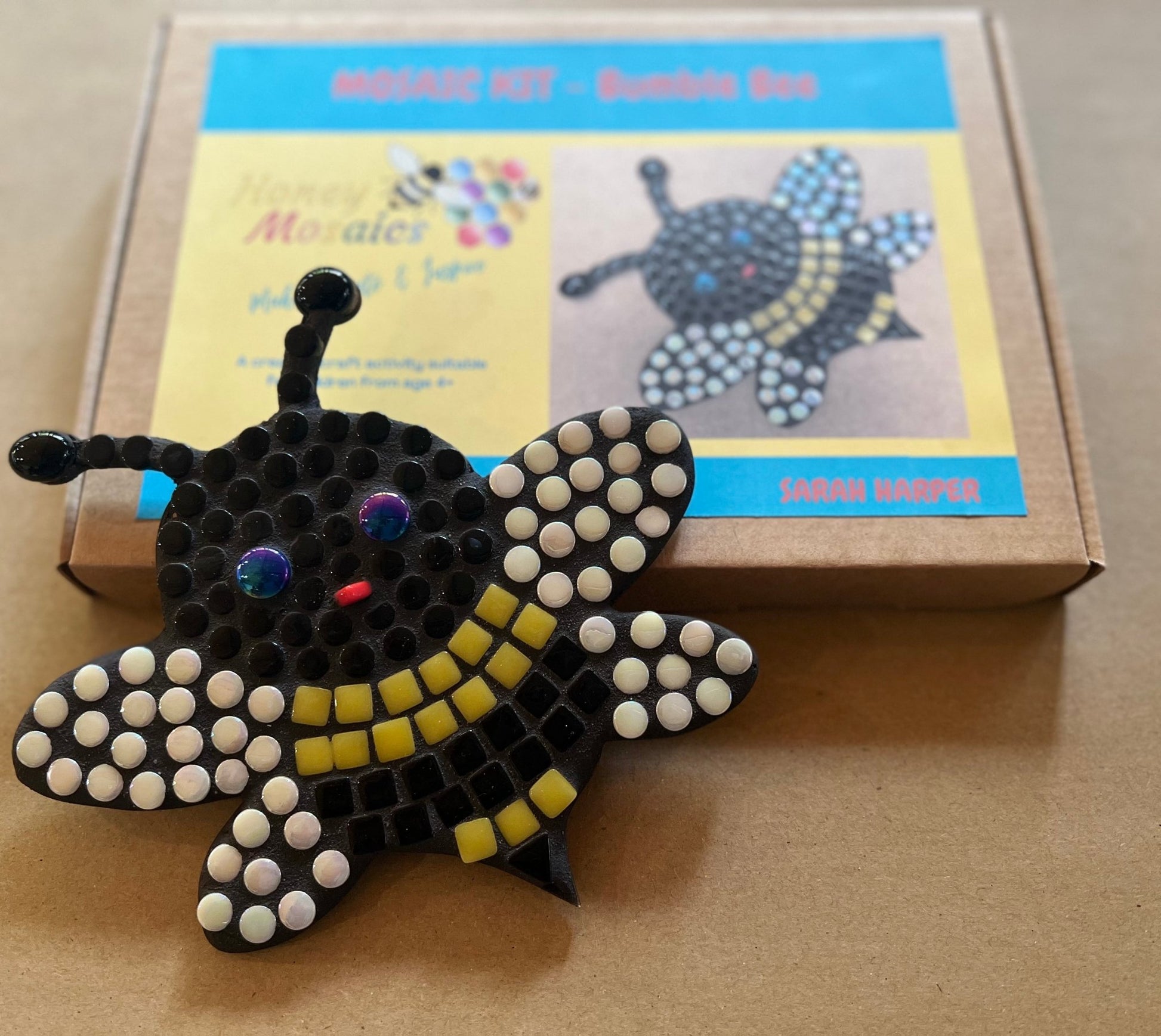 Child's Mosaic Bee Craft Kit, Black - Toys & Games - The Present King