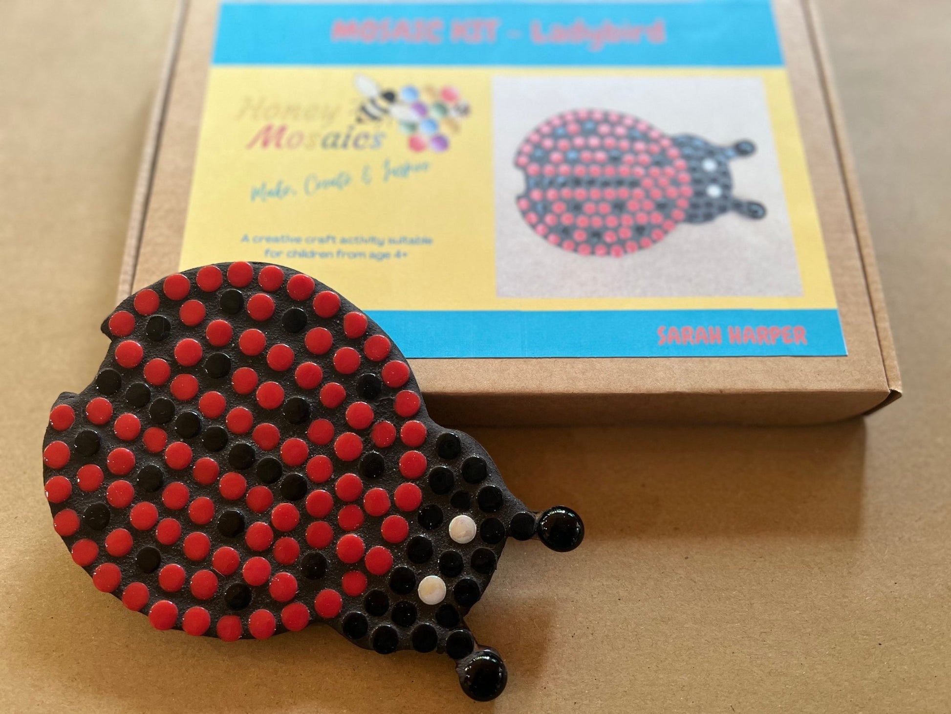 Child's Mosaic Ladybug Craft Kit, Red - Toys & Games - The Present King