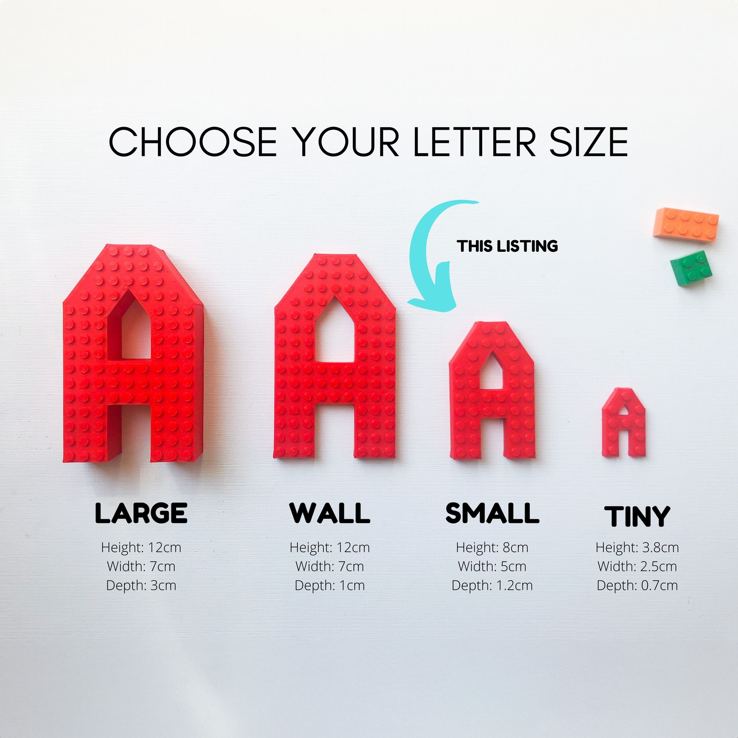 Small Brick Compatible Letters