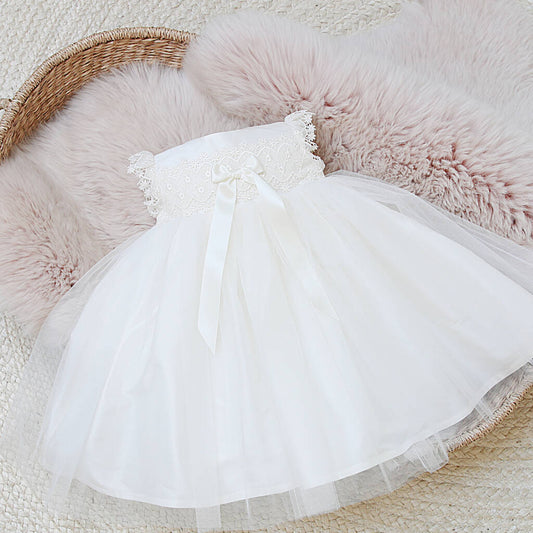 Christening Dress 'Luisa', Ivory/White - Baby & Toddler > Baby & Toddler Clothing > Baby & Toddler Dresses - The Present King