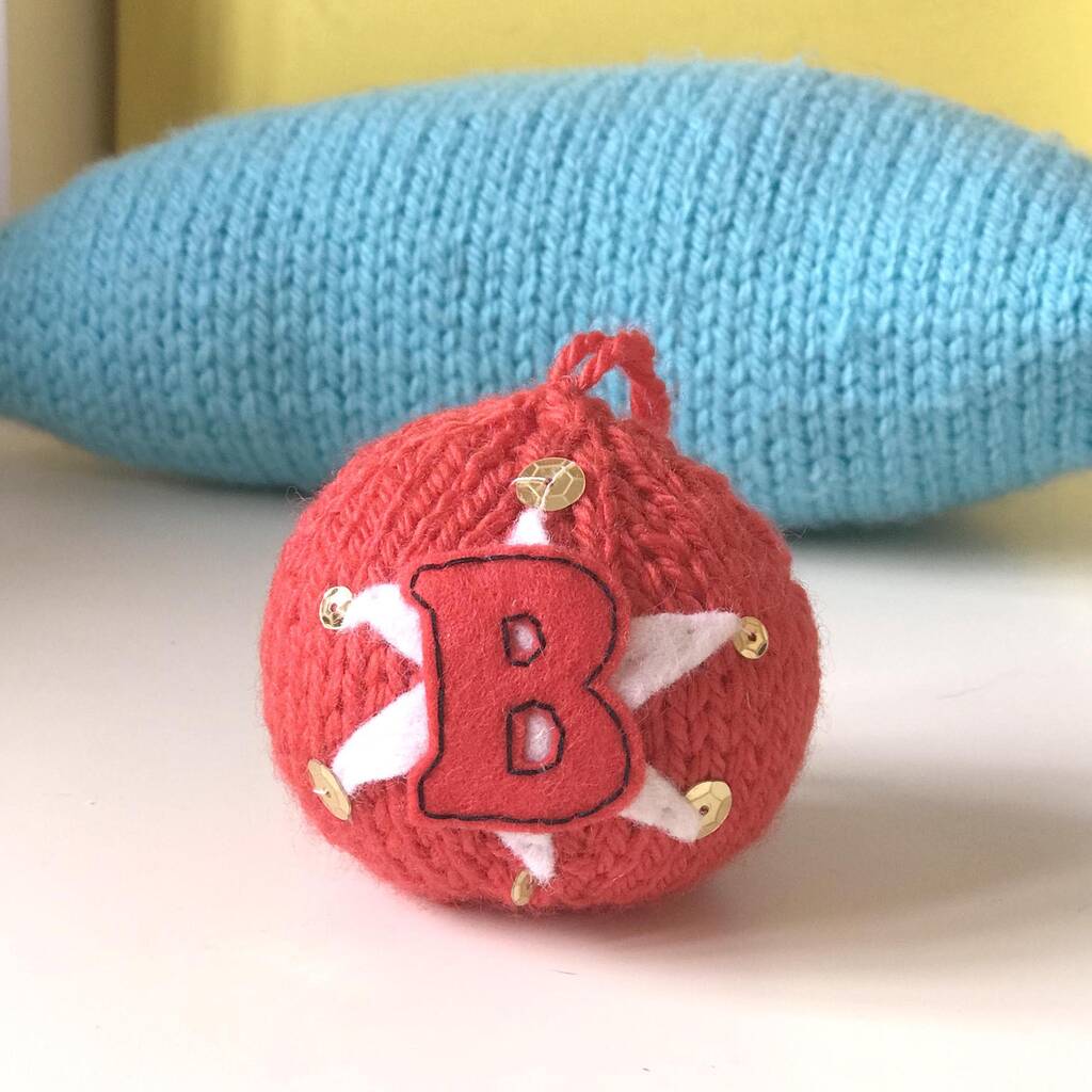 Christmas Baubles Knitting Pattern, Red - Toys & Games - The Present King