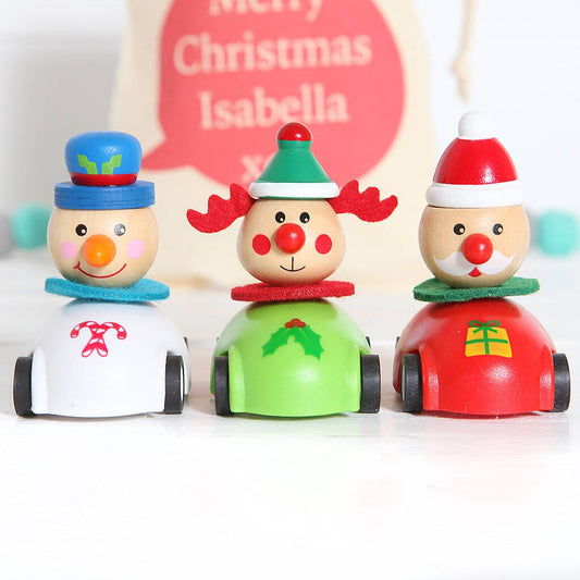 Christmas Character Pull Back Car And Personalised Bag - Toys & Games - The Present King