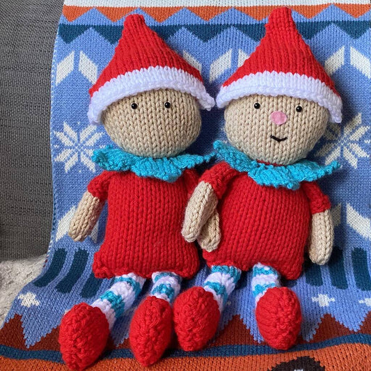 Christmas Elf Doll Knitting Pattern, Red - Toys & Games - The Present King