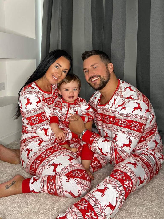 Christmas Family Matching Pyjamas, White - Clothing & Accessories - The Present King