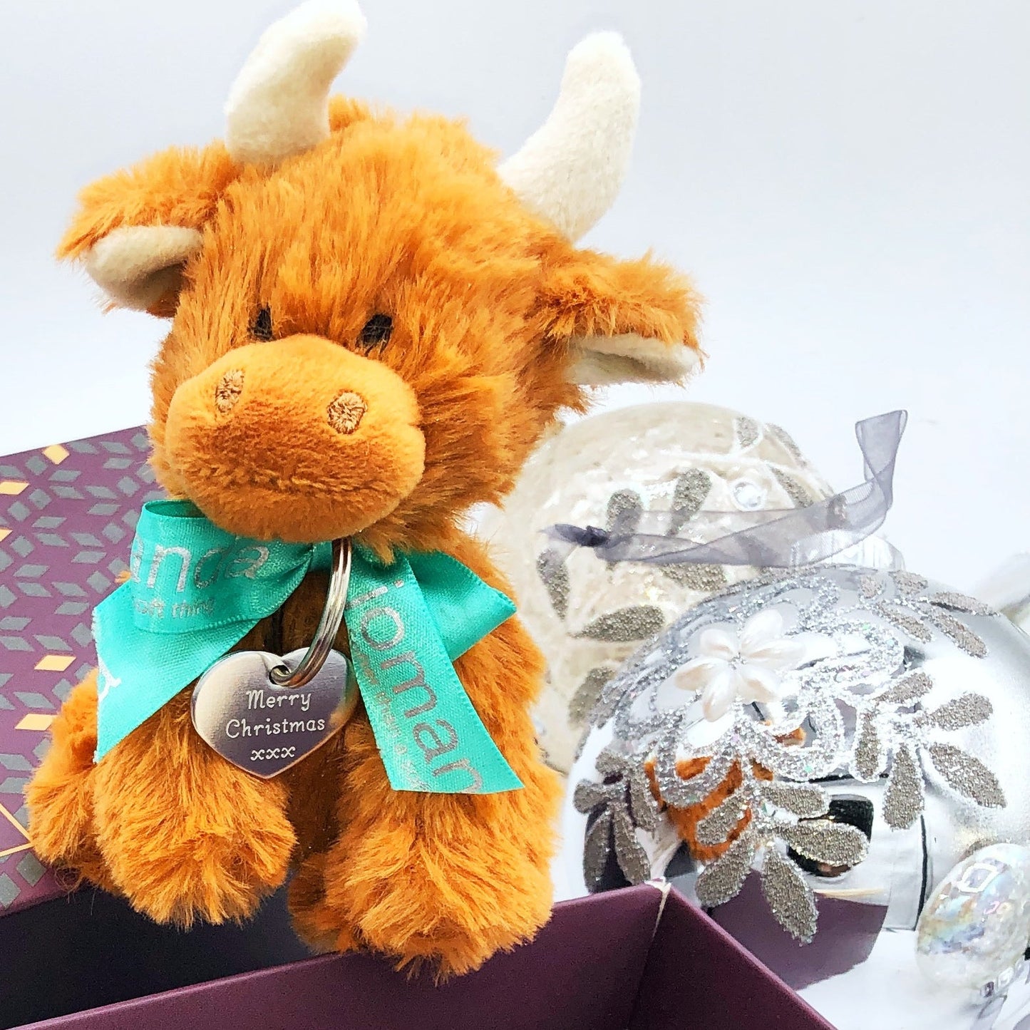 Christmas Highland Mini Brown Cow Soft Toy, Gift Boxed, Brown - Toys & Games - The Present King