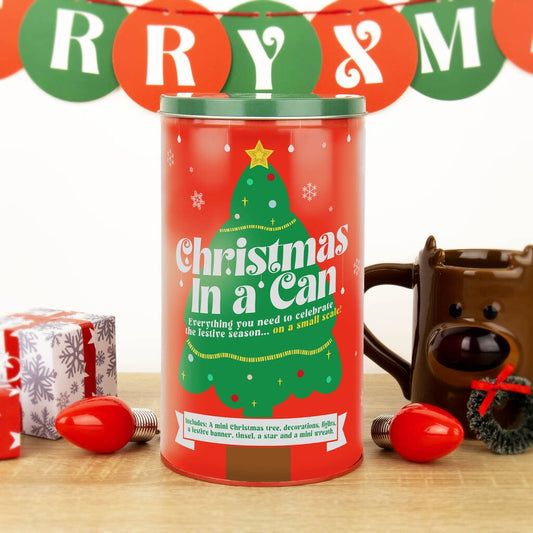 Christmas In A Can Mini Desktop Christmas Tree - Toys & Games - The Present King