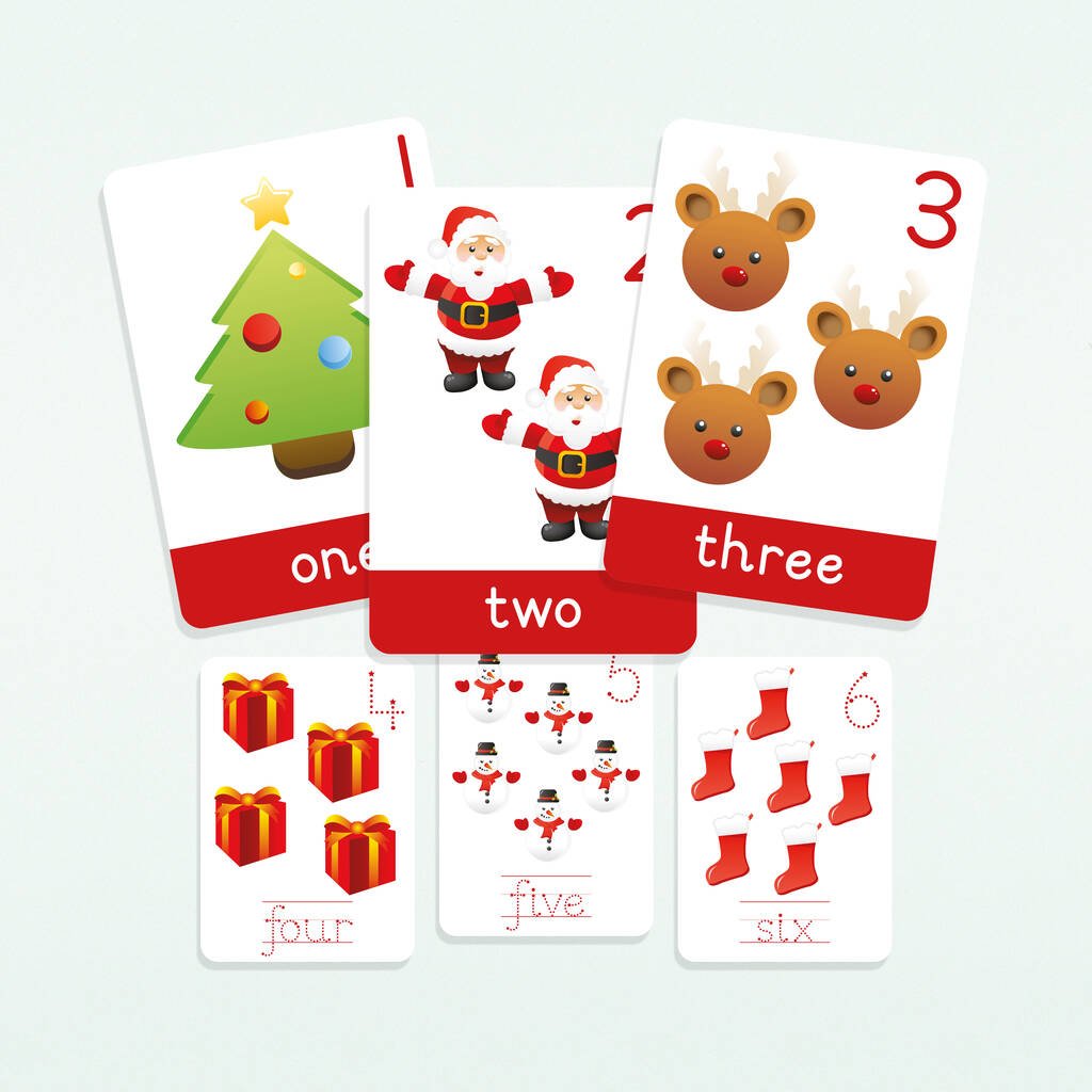 Christmas Number Flashcards - Toys & Games - The Present King