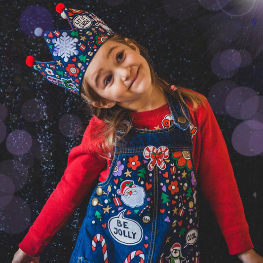 Christmas Personalised Hand Painted Denim Dress, Multi - Coloured - Clothing & Accessories - The Present King