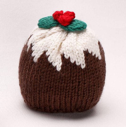 Christmas Pudding Merino Knitted Hat, Brown - Clothing & Accessories - The Present King