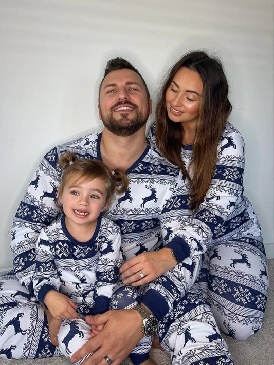 Christmas Pyjamas Family Matching Navy, Blue - Clothing & Accessories > Clothing > Sleepwear & Loungewear > Pyjamas - The Present King