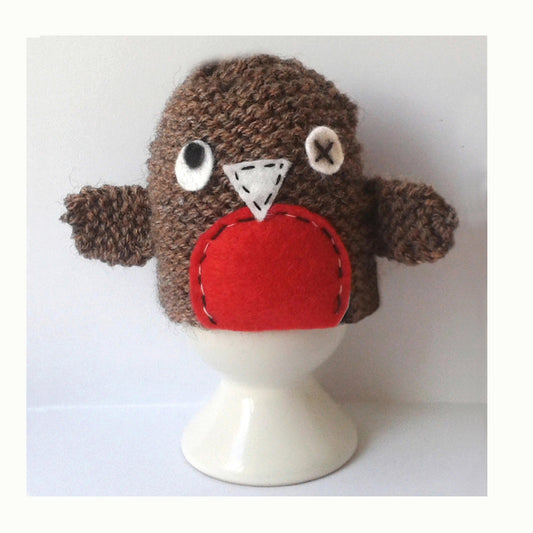 Christmas Robin Knitting Pattern, Brown - Toys & Games - The Present King