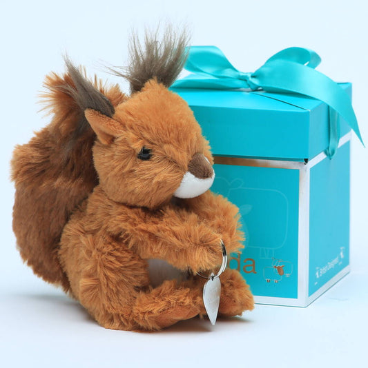 Christmas Scottish Red Squirrel With Keyring Keepsake, Brown - Toys & Games - The Present King