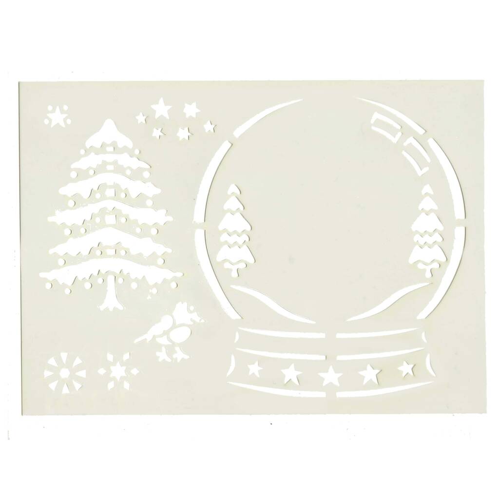 Christmas Snow Globe Stencil For Kids Crafts, Snow - Toys & Games - The Present King