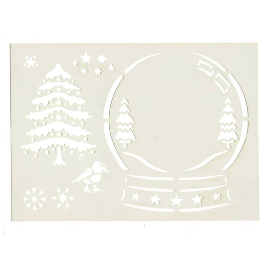 Christmas Snow Globe Stencil For Kids Crafts, Snow - Toys & Games - The Present King