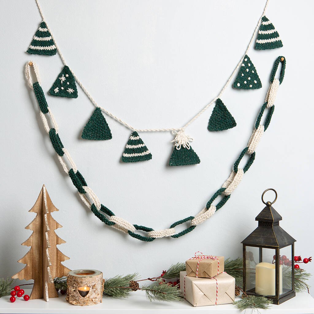 Christmas Tree Garland Paper Chain Knitting Kit - Toys & Games - The Present King