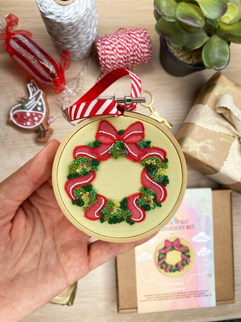 Christmas Wreath Embroidery Kit - Toys & Games - The Present King