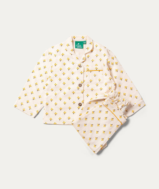 Classic Pyjamas - Golden Flowers - Clothing & Accessories > Clothing > Sleepwear & Loungewear > Pyjamas - The Present King