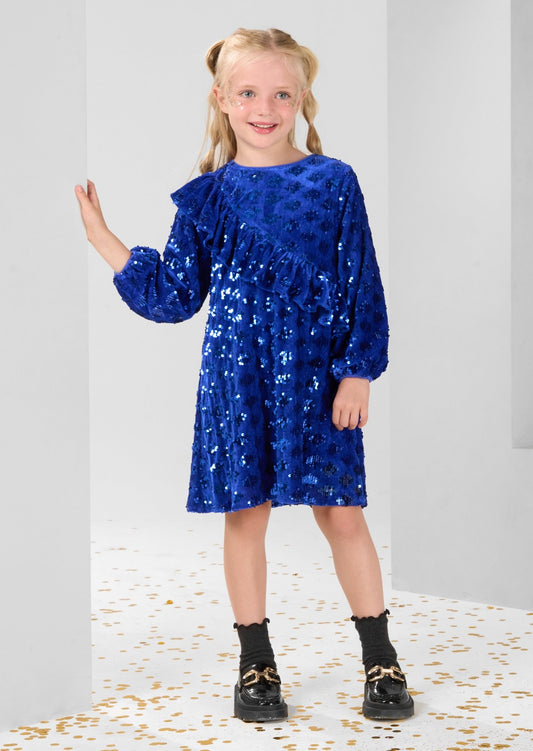 Cobalt Blue Sequin Dress - Clothing & Accessories - The Present King