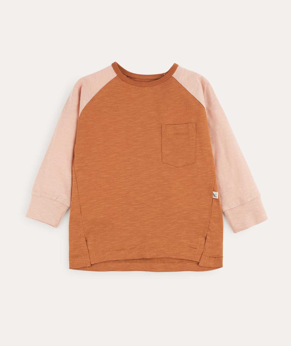 Colourblock Slub Long Sleeve Top - Rose Dust - Clothing & Accessories - The Present King