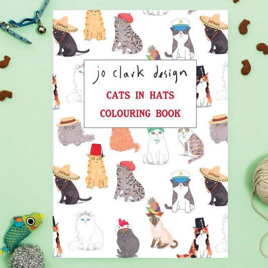 Colouring Book Cats In Hats - Toys & Games > Toys > Art & Drawing Toys > Colouring Books & Pads - The Present King