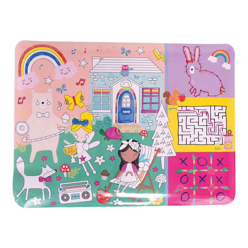 Colouring Fun & Games Mat - Rainbow Fairy - Toys & Games - The Present King