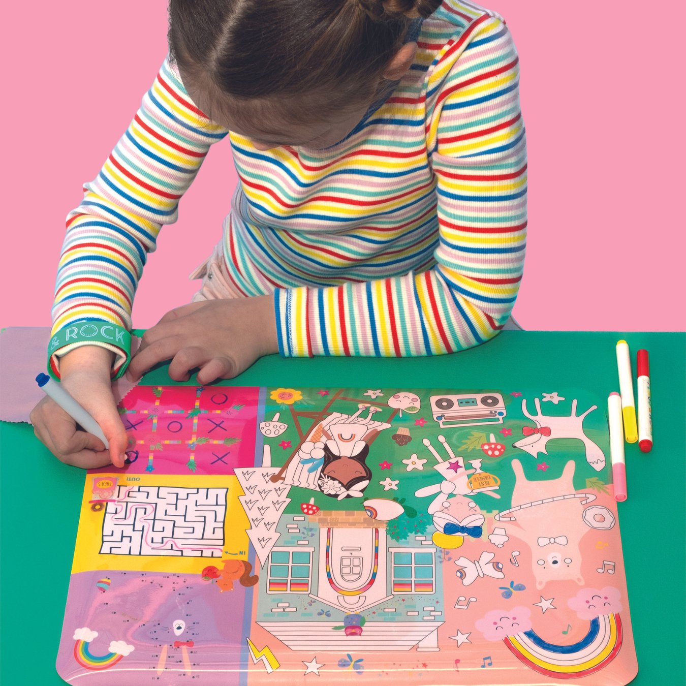 Colouring Fun & Games Mat - Rainbow Fairy - Toys & Games - The Present King