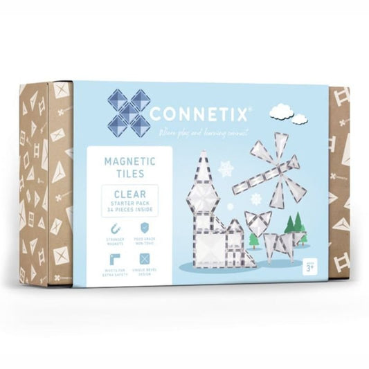 Connetix Tiles - 34 Piece Clear Starter Pack - Toys & Games - The Present King