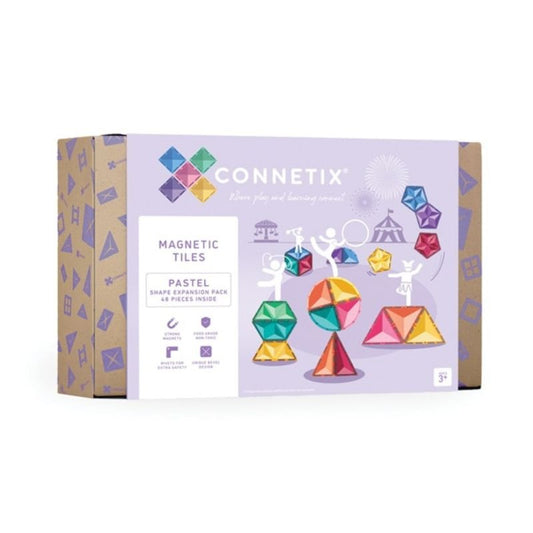 Connetix Tiles - 48 Piece Pastel Shape Expansion Pack - Toys & Games - The Present King