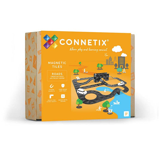 Connetix Tiles - 48 Piece Roads Creative Pack - Toys & Games - The Present King