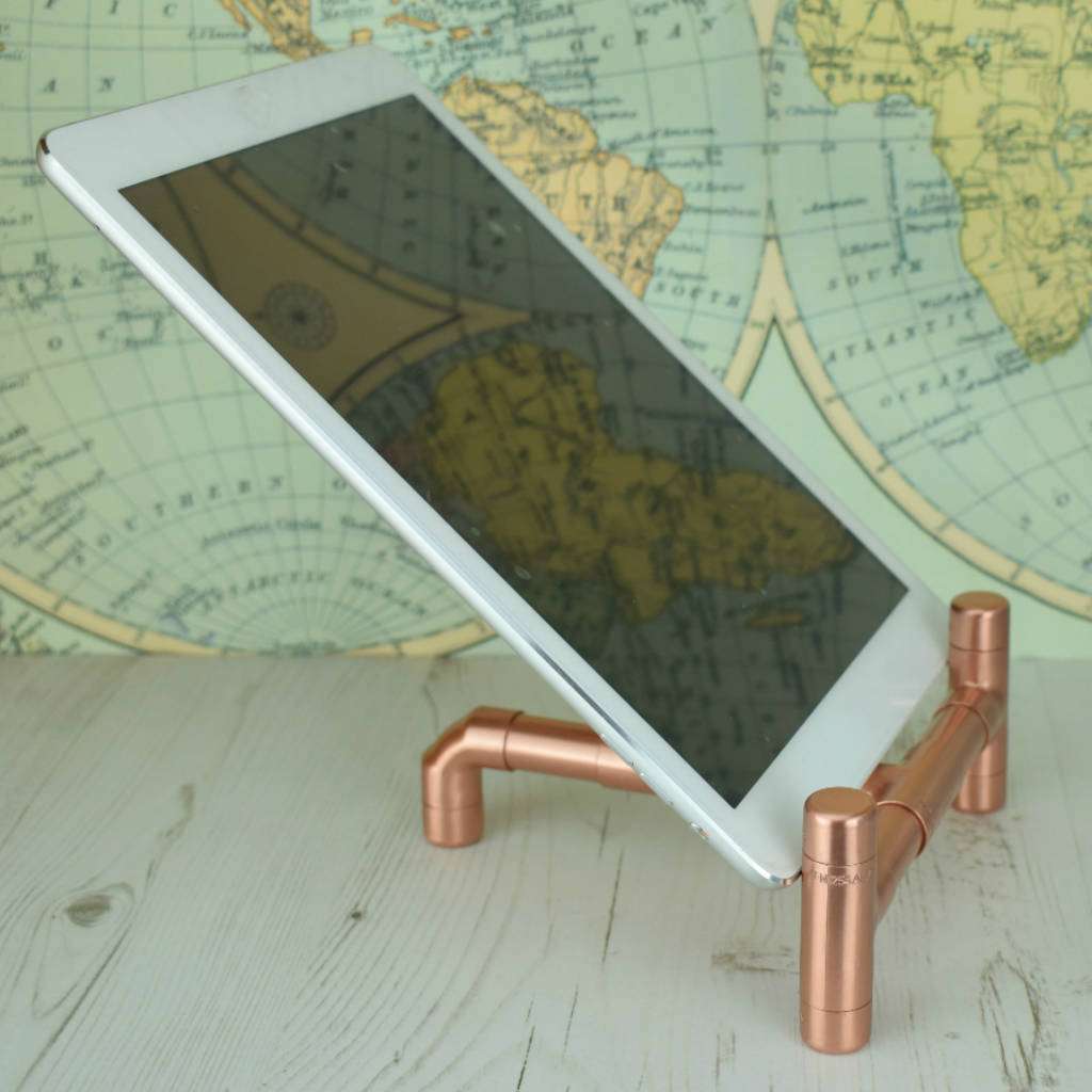 Copper Lean Back Stand For iPad Or Tablet, Natural - Electronics - The Present King