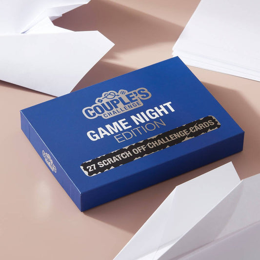 Couple's Challenge: Game Night Edition Scratch Off Reveal Cards, Blue - Toys & Games - The Present King