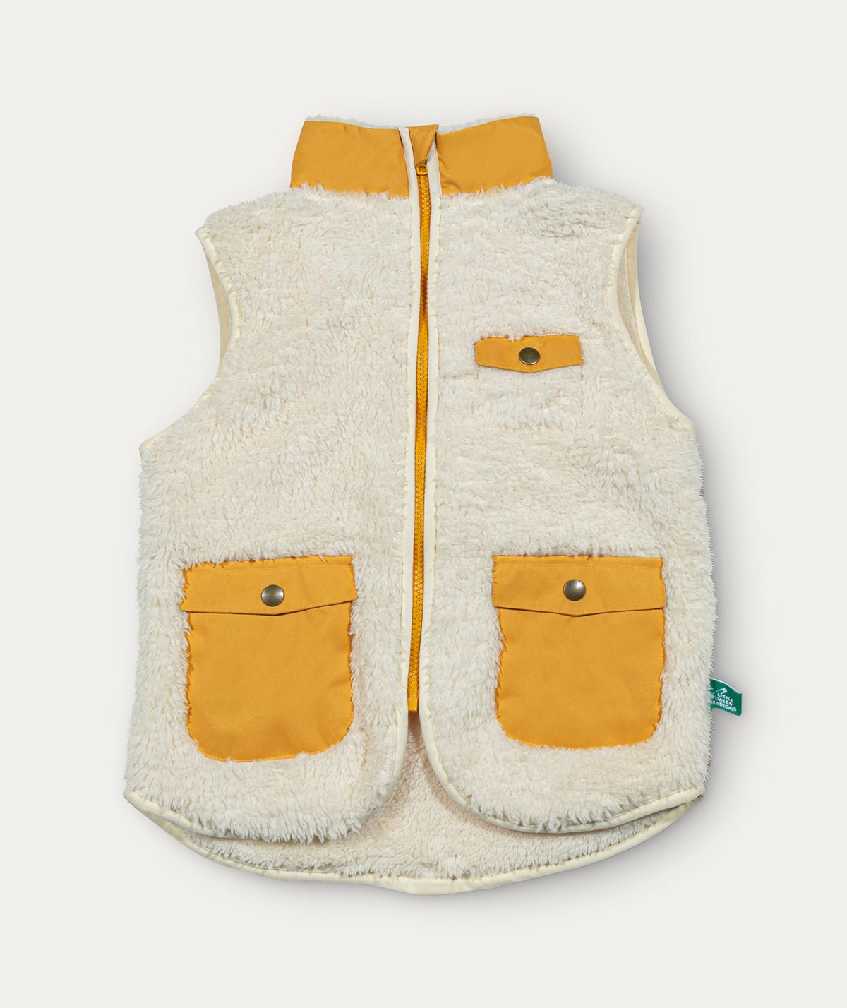 Cozy Zip Up Recycled Fleece Gilet - Cream - Clothing & Accessories - The Present King