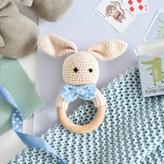 Crochet Bunny Teething Rattle - Toys & Games - The Present King