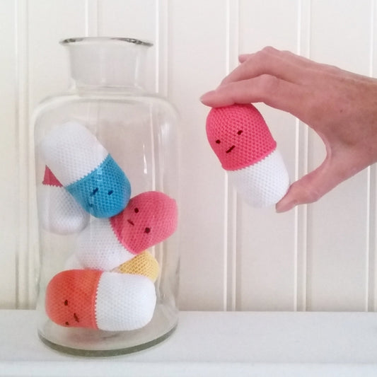 Crocheted Pill Rattle Science Soft Toy, Multiple Choices Available - Toys & Games - The Present King