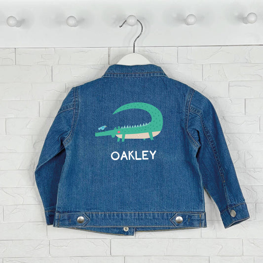 Crocodile Personalised Baby/Kids Denim Jacket - Clothing & Accessories - The Present King